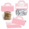 Big Dot of Happiness Pink Confetti Stars - DIY Simple Party Clear Goodie Favor Bag Labels - Candy Bags with Toppers - Set of 24